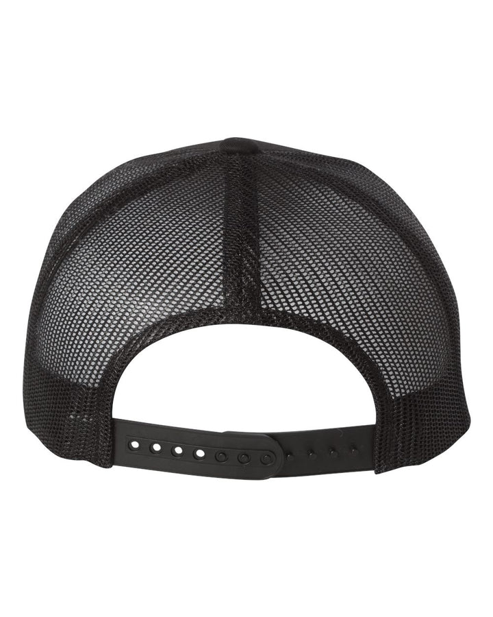 Custom Leather Patch on Yupoong Classic 6606 6-Panel Retro Trucker Hat