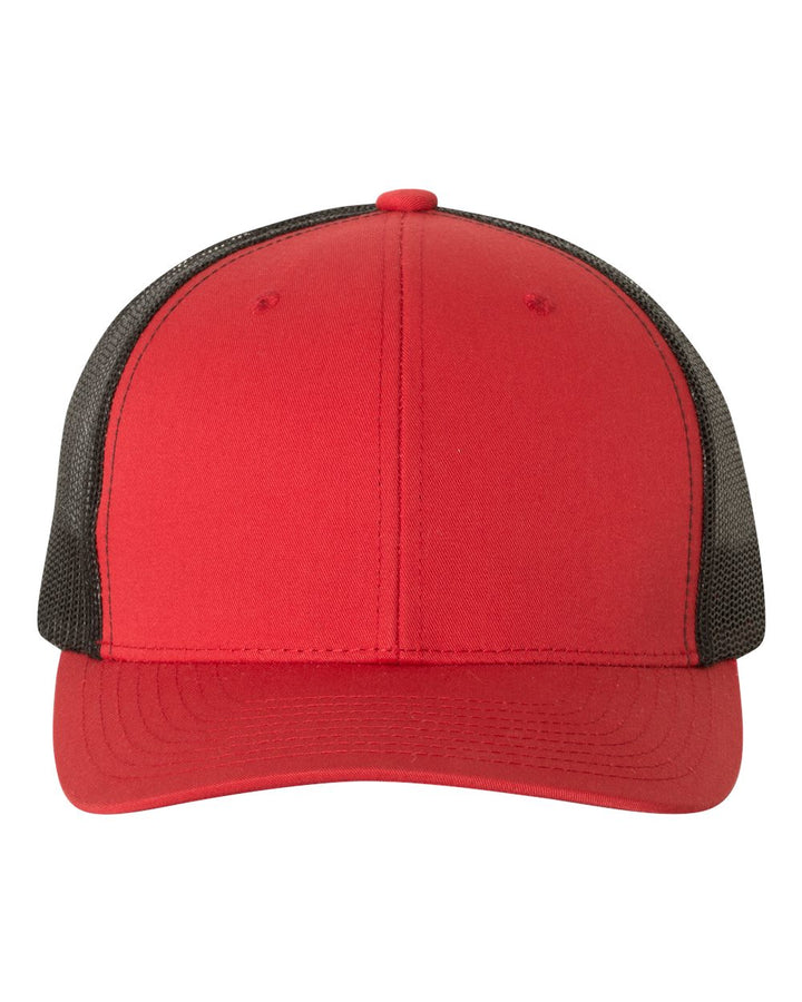 Custom Leather Patch on Yupoong Classic 6606 6-Panel Retro Trucker Hat
