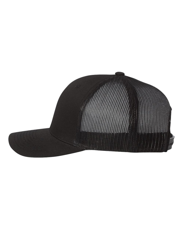Custom Leather Patch on Yupoong Classic 6606 6-Panel Retro Trucker Hat