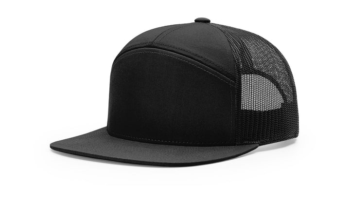 Custom Leather Patch on Richardson 168 7-Panel Flat Bill Hat