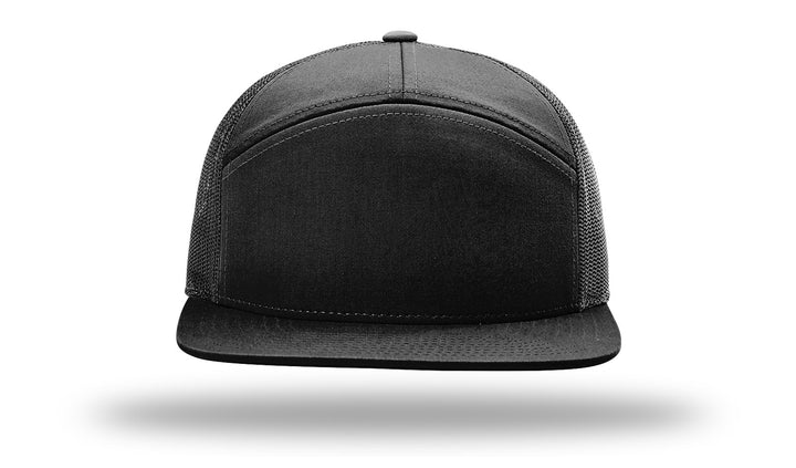 Custom Leather Patch on Richardson 168 7-Panel Flat Bill Hat