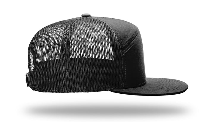 Custom Leather Patch on Richardson 168 7-Panel Flat Bill Hat