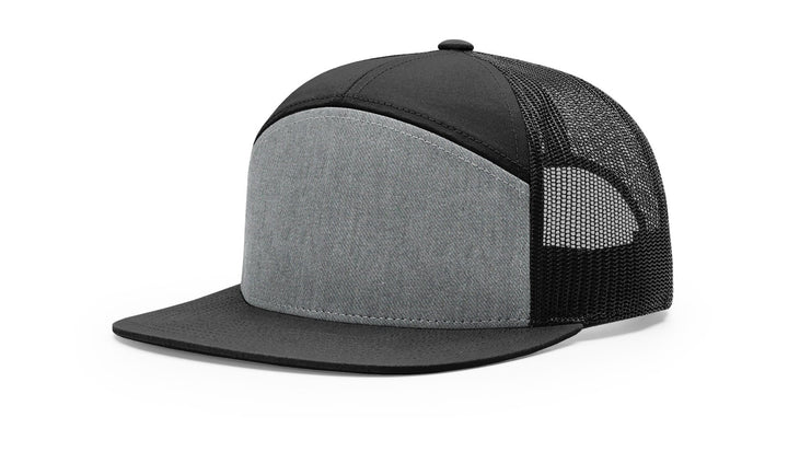 Custom Leather Patch on Richardson 168 7-Panel Flat Bill Hat