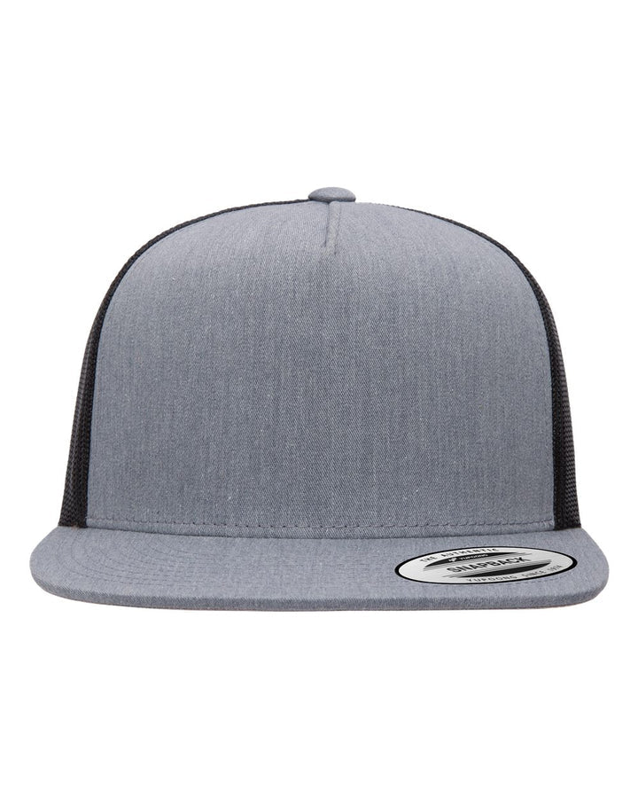 Custom Leather Patch on Yupoong 6006 Flat Bill Trucker Cap