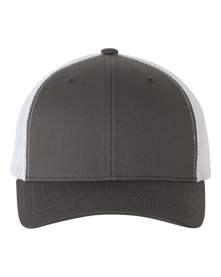Custom Leather Patch on Yupoong Classic 6606 6-Panel Retro Trucker Hat