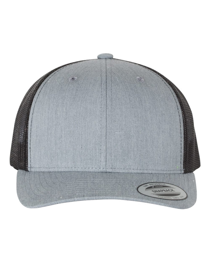 Custom Leather Patch on Yupoong Classic 6606 6-Panel Retro Trucker Hat