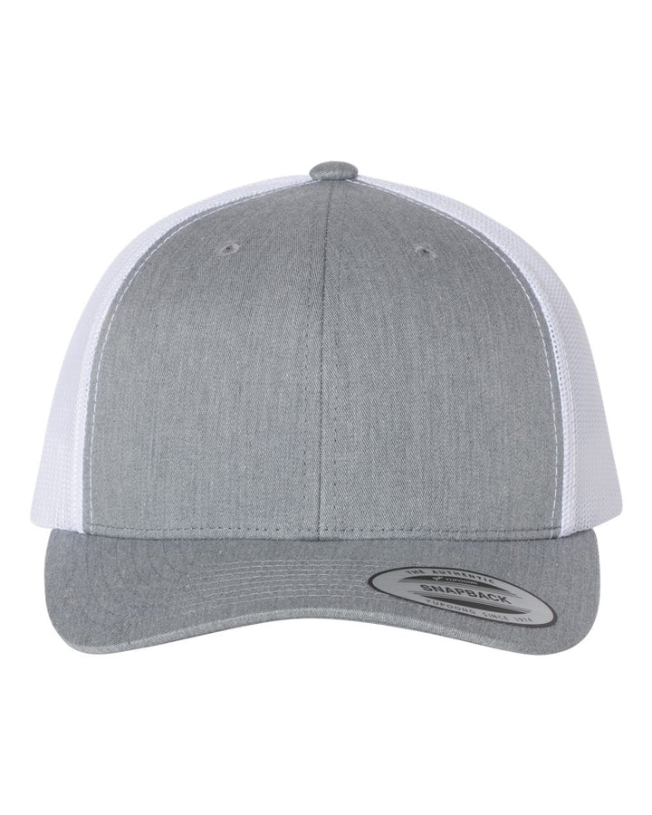 Custom Leather Patch on Yupoong Classic 6606 6-Panel Retro Trucker Hat
