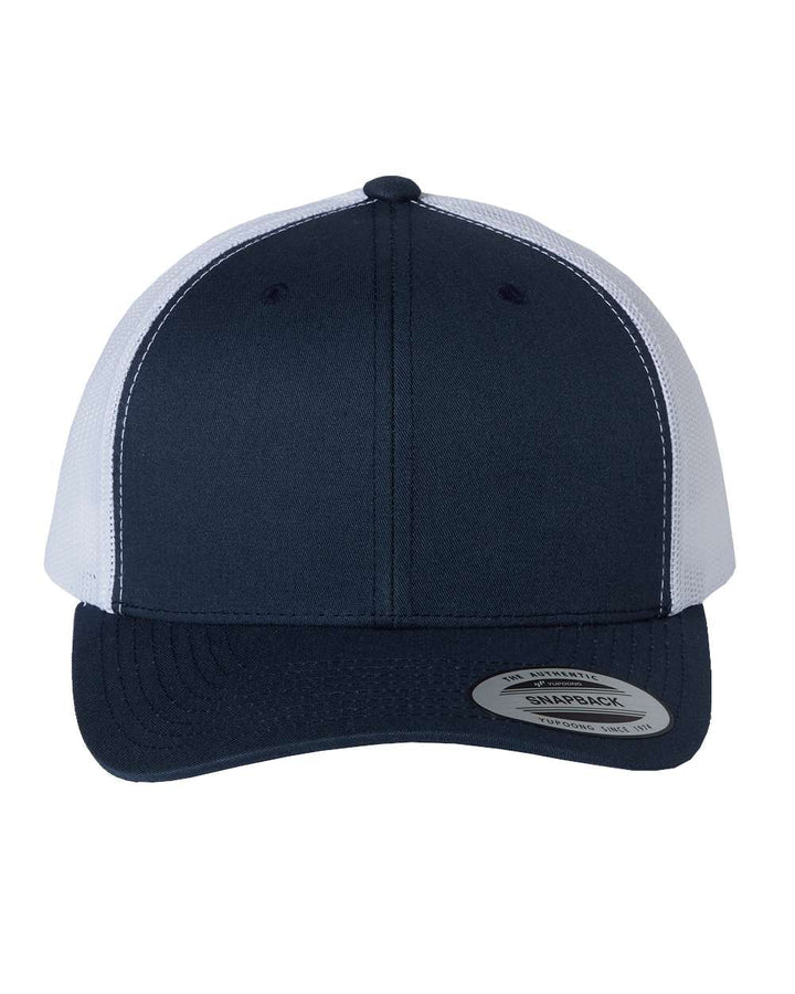Custom Leather Patch on Yupoong Classic 6606 6-Panel Retro Trucker Hat